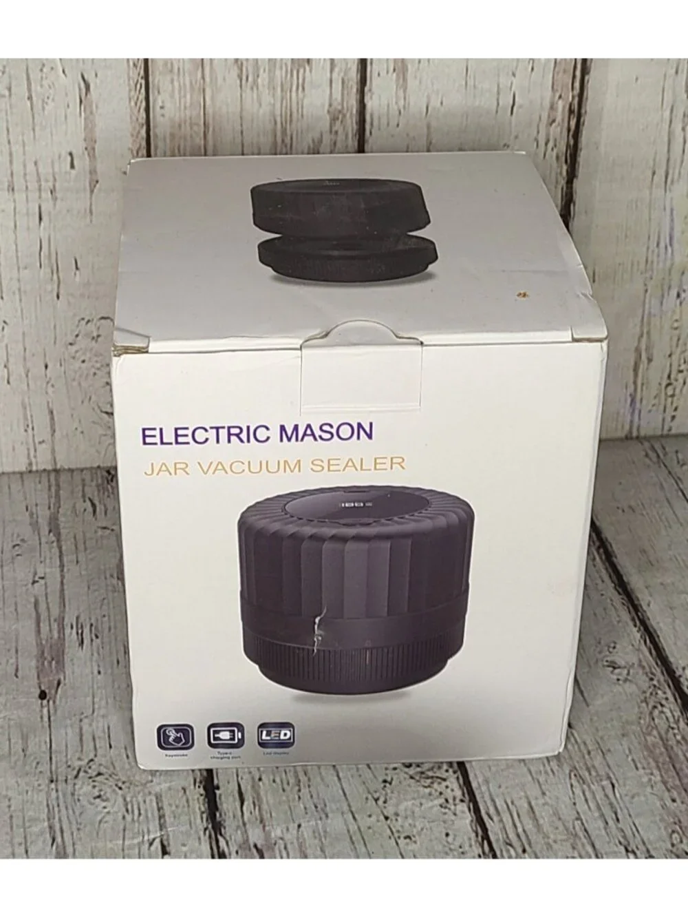 NIB Unbranded Electric Mason Jar Vacuum Sealer Kit w/ Metal Lids Sauce Preserves